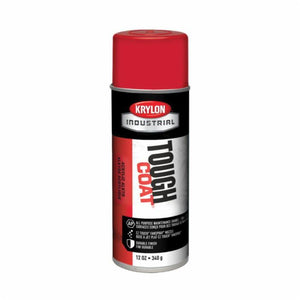 Krylon¨ Tough Coat¨ A01110007 Acrylic Enamel Spray Paint, 12 oz Container, Liquid Form, Safety Red, 20 to 25 sq-ft Coverage