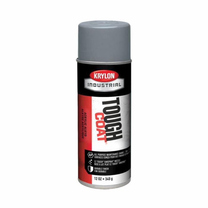 Krylon¨ Tough Coat¨ A00326007 Acrylic Enamel Spray Paint, 12 oz Container, Liquid Form, Machine Light Gray, 20 to 25 sq-ft Coverage