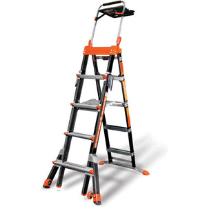 LITTLE GIANT Select Step Fiberglass Stepladder with Air Deck, 5 Foot to 8 Foot, 375 Pound Rated, PLUS FREIGHT