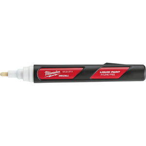 Milwaukee¨ 495-48-22-3711 Liquid Paint Marker, Acrylic, White, 10 sec