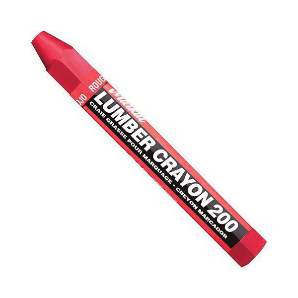 Markal¨ 80352 200 Lumber Crayon, 1/2 in Hex Large Tip, Red