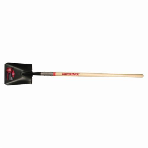 Razor-Back¨ 44124 Square Point Shovel With Tab Socket, Steel Blade, 48 in Handle Length, Hardwood Handle