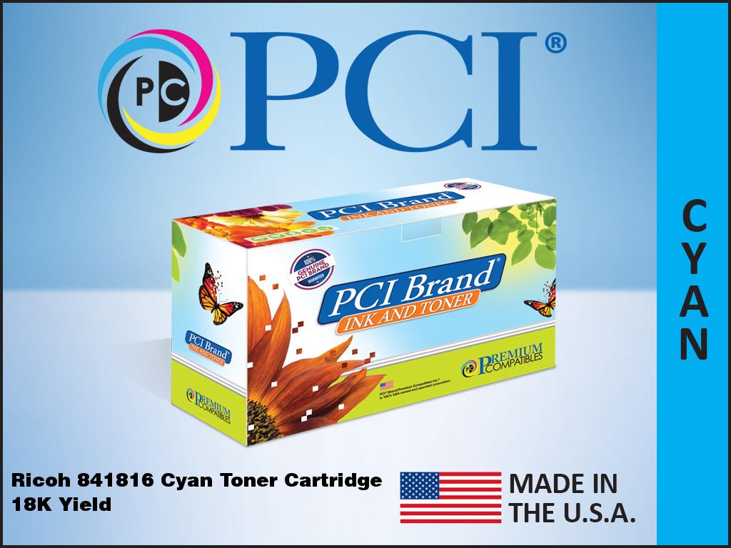PCI Ricoh 841816 Cyan Toner Cartridge