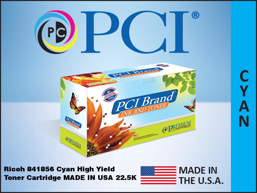 PCI Ricoh 841856 Cyan Print Cartridge 22.5K