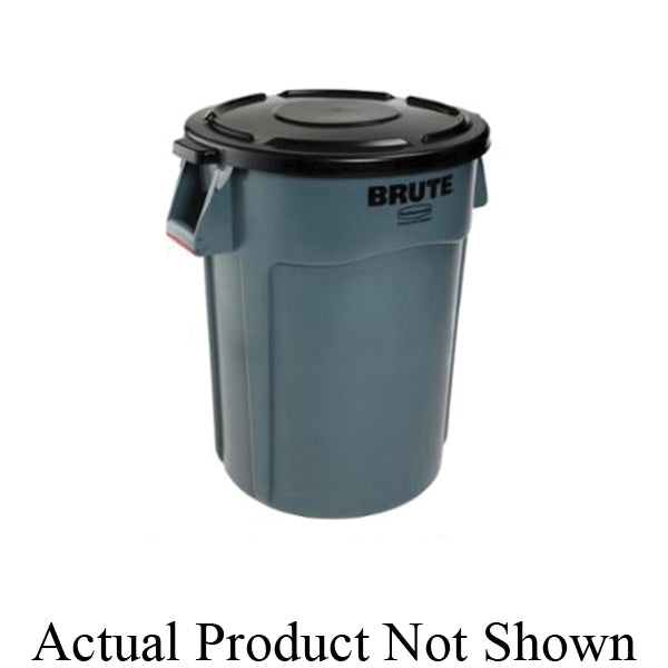 Rubbermaid¨ BRUTE¨ FG264560GRAY Container Lid, Round Container, Plastic, Gray, 24-1/2 in L x 24-1/2 in W