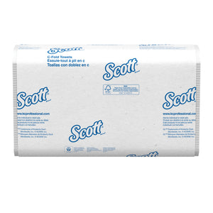 Scott¨ 02920 C-Fold Towel, 200 Sheets, 1 Plys, Recycled Fiber, White, 10.1 in W
