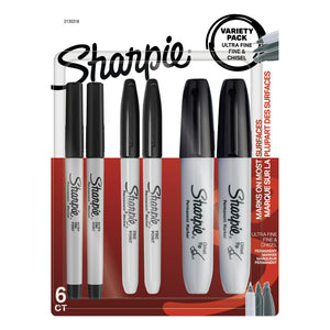 Sharpie Permanent Markers, Multi-Tip Pack, Fine/Ultra Fine/Chisel Tip