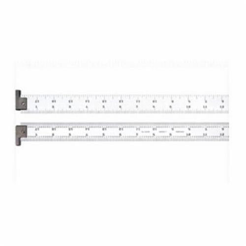 Starrett¨ CH604R-18 Spring Tempered Precision Rule, Imperial Measuring System, Graduations #4R to 8ths, 16ths, Quick-Reading 32nds, 64ths, 18 in L, Steel, Silver