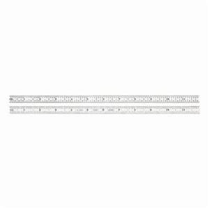 Starrett¨ C316R-12 Precision Rule, Imperial Measuring System, Graduations 16R - Quick-Reading 32nds, 64ths, Aircraft Quick-Reading 50ths and 100ths, Full-Flexible Steel, Satin Chrome