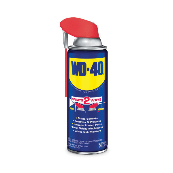 WD-40¨ 490057 Multi-Use Smart Straw Lubricant, 12 oz Aerosol Can, Liquid Form, Light Amber, 0.8