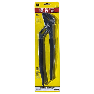 KC Pro 95519 Slip Groove Plier, 12 in, Steel, Cushion Grip Handle