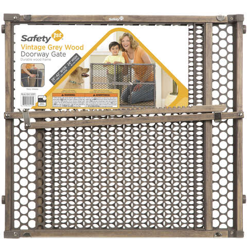 Safety 1st Gray 24 in. H X 28-42 in. W Wood Safety Gate