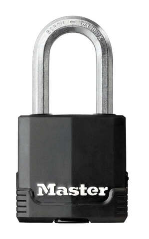 Master Lock 1-7/8 in. H X 1-3/16 in. W X 1-3/4 in. L Laminated Steel Ball Bearing Locking Padlock Ke