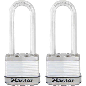 Master Lock 1-9/16 in. H X 11/16 in. W X 1-3/4 in. L Steel Dual Ball Bearing Locking Padlock Keyed A