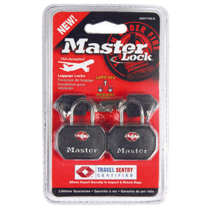 Master Lock 15/16 in. H X 5/8 in. W X 1-1/4 in. L Vinyl Covered Steel Pin Tumbler Luggage Lock Keyed