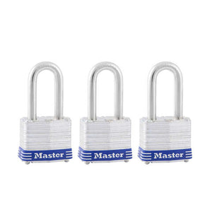 Master Lock 3-3/16 in. H X 1-9/16 in. W X 27/32 in. L Steel 4-Pin Cylinder Padlock Keyed Alike