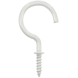 Ace Small White Steel 1.1875 in. L Cup Hook 20 lb 3 pk