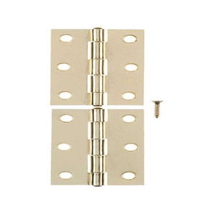 Ace 2 in. W X 3 in. L Bright Brass Brass Narrow Hinge 2 pk