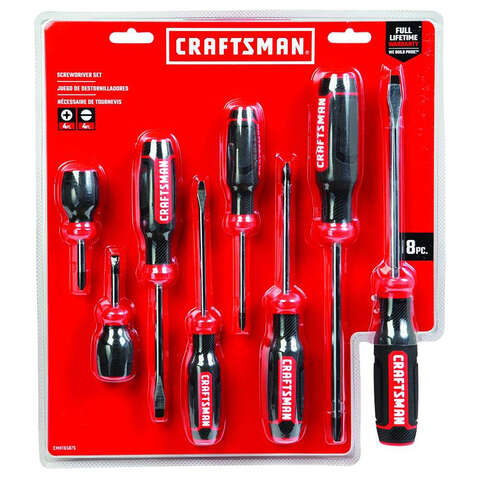 Craftsman Phillips/Slotted Multi-Bit Screwdriver Set 8 in. 8 pc