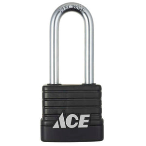 Ace 1.688 in. H X 1.75 in. W Steel 5-Pin Cylinder Weather-Resistant Padlock