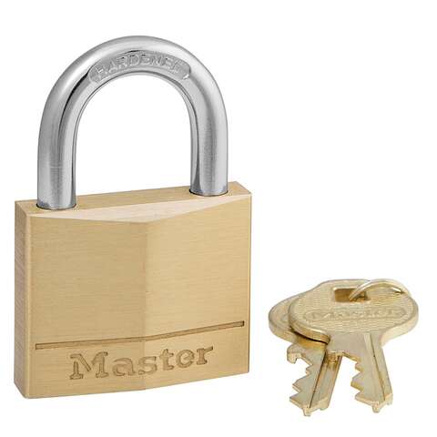 Master Lock 1-1/4 in. H X 5/16 in. W X 1-9/16 in. L Brass 4-Pin Cylinder Padlock