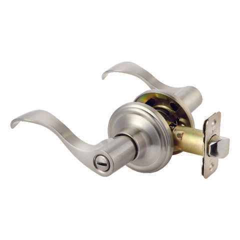 Ace Wave Satin Nickel Privacy Lockset 1-3/4 in.