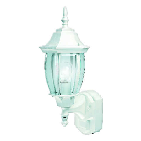 Heath Zenith DualBrite White Motion-Sensing Incandescent Wall Lantern