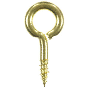 Ace 7/64 in. D X 3/4 in. L Polished Brass Screw Eye 30 lb. cap. 7 pk