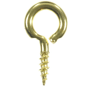 Ace 1/8 in. D X 1/2 in. L Polished Brass Screw Eye 5 lb. cap. 7 pk