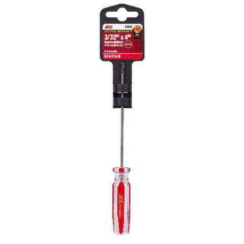 Ace 3/32 in. X 4 in. L Slotted Pocket Clip Screwdriver 1 pc