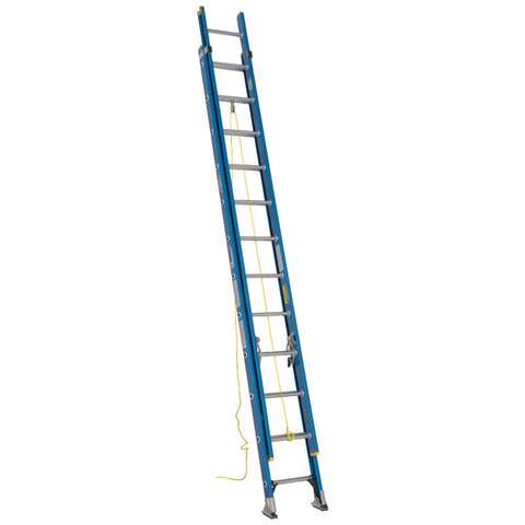 Werner 24 ft. H Fiberglass Extension Ladder Type I 250 lb. capacity