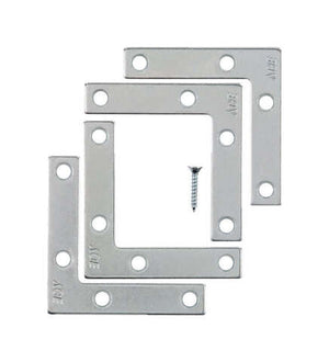 Ace 2-1/2 in. H X 3.75 in. W X 2-1/2 in. D Zinc Flat Corner Brace