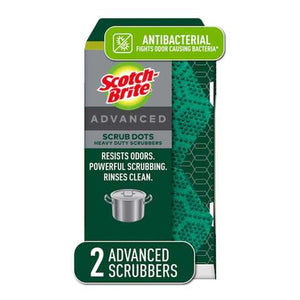 3M Scotch-Brite Heavy Duty Scrubber Sponge 3.7 in. L 2 pk