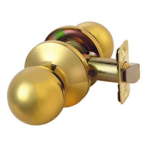 Ace Ball Polished Brass Passage Door Knob Right or Left Handed