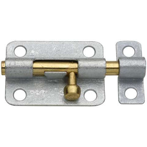 National Hardware 3 in. L Galvanized Brass/Steel Barrel Bolt 1 pk