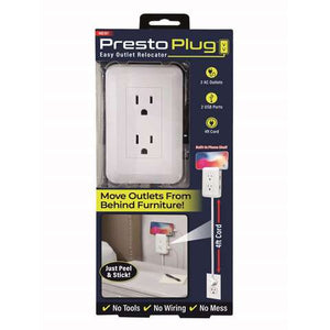 As Seen On TV Presto Plug Peel and Stick Outlet Extender 1 pk