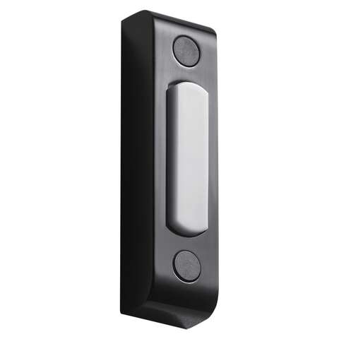 Globe Black Metal/Plastic Wired Pushbutton Doorbell