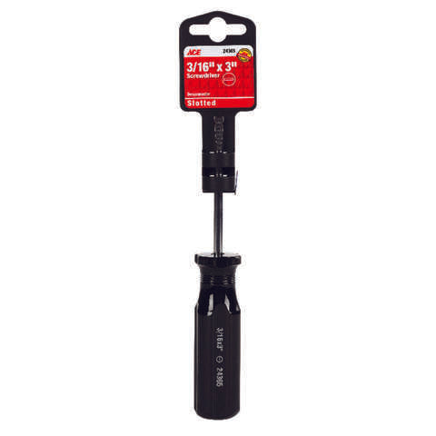 Ace 3/16 in. X 3 in. L Slotted Screwdriver 1 pc