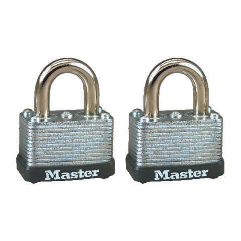 Master Lock 15/16 in. H X 13/16 in. W X 1-1/2 in. L Steel Warded Locking Padlock Keyed Alike