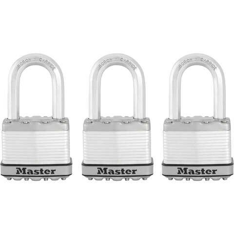 Master Lock Magnum 2 in. W X 1-1/2 in. L Laminated Steel Ball Bearing Locking Padlock Keyed Alike