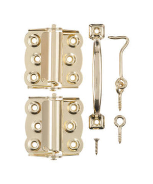 Ace Bright Brass Steel Screen/Storm Door Hardware Set 2 pk