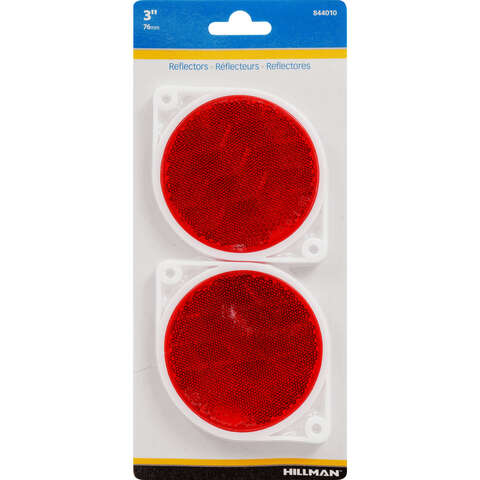 Hillman Round Red Reflectors 2 pk