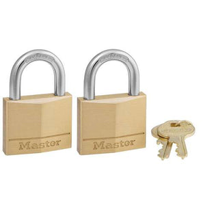 Master Lock 1-1/4 in. H X 5/16 in. W X 1-9/16 in. L Brass 4-Pin Tumbler Padlock Keyed Alike