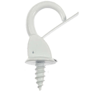 Ace Medium White Steel 1.375 in. L Cup Hook 10 lb 4 pk