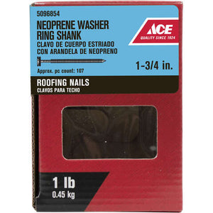 Ace 1-3/4 in. Roofing Galvanized Steel Nail Round Head 1 lb