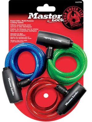 Master Lock 5/16 in. W X 6 ft. L Vinyl Covered Steel Key Bike Lock Keyed Alike