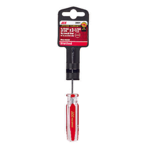 Ace 3/32 in. X 2-1/2 in. L Slotted Pocket Clip Screwdriver 1 pc