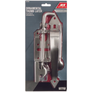 Ace 11 in. H X 3 in. W Stainless Steel Thumb Ornamental Gate Latch