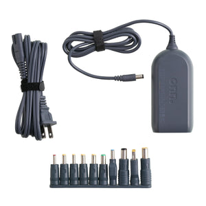 Onn. 65W Laptop Charger W/10 Interchangeable Tips, 10 Ft Power Cord For HP, Dell, Lenovo Laptops